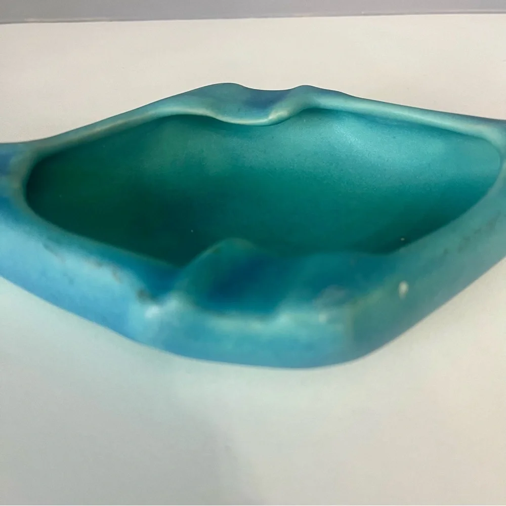 MCM Vintage Van Briggle Pottery Turquoise Ashtry (Early 40’s)